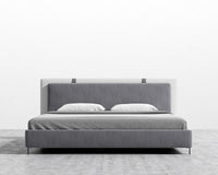 Abigail Bed - King - Vintage Velvet - Glacier Grey