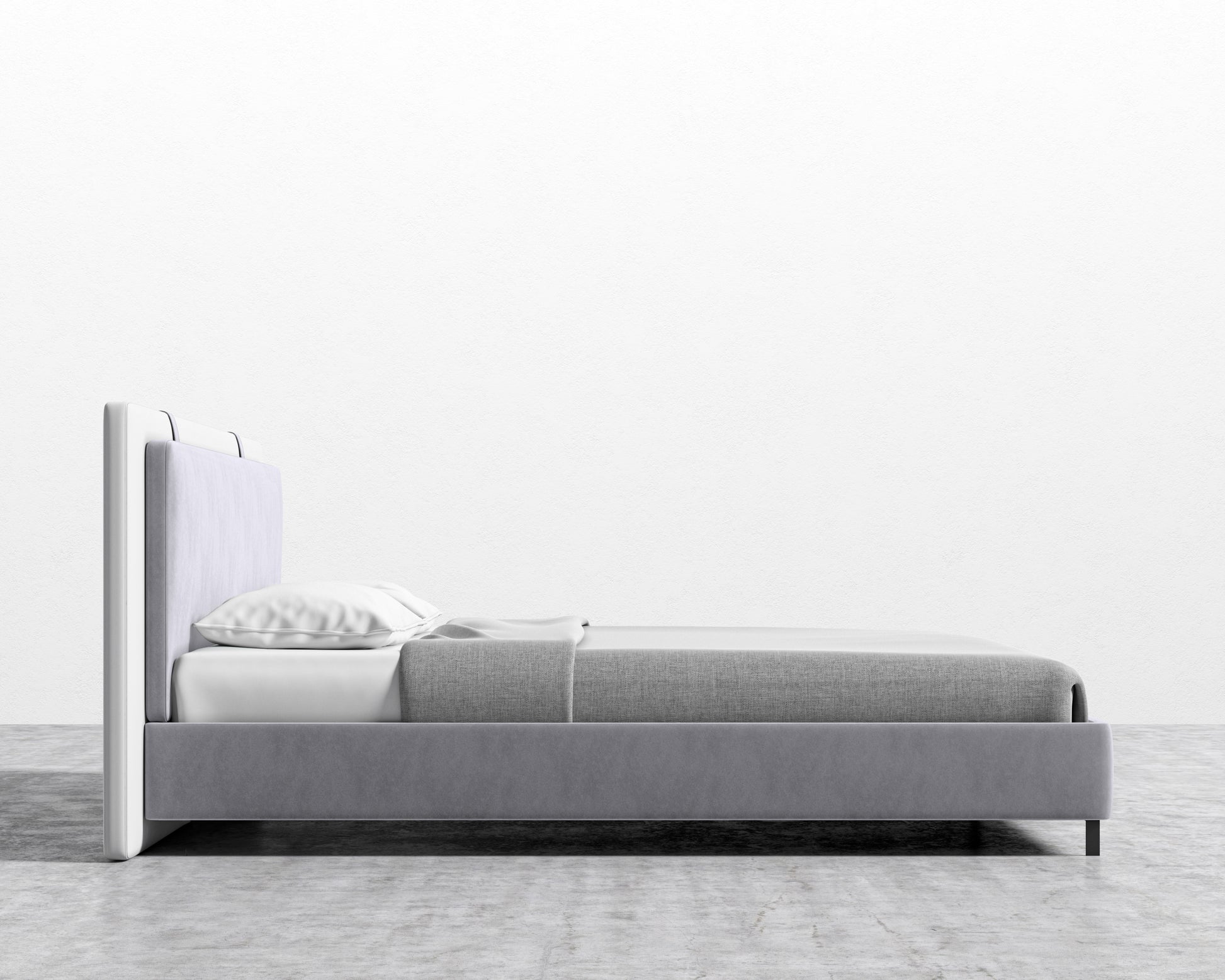 Abigail Bed - King - Vintage Velvet - Glacier Grey