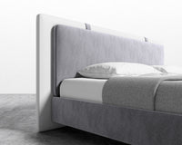 Abigail Bed - King - Vintage Velvet - Glacier Grey