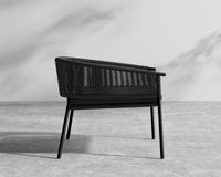 Afton Outdoor Lounge Chair - Black Frame - Black Cord