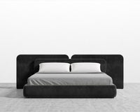 Angelo Bed - Plush Velvet - Black 2022