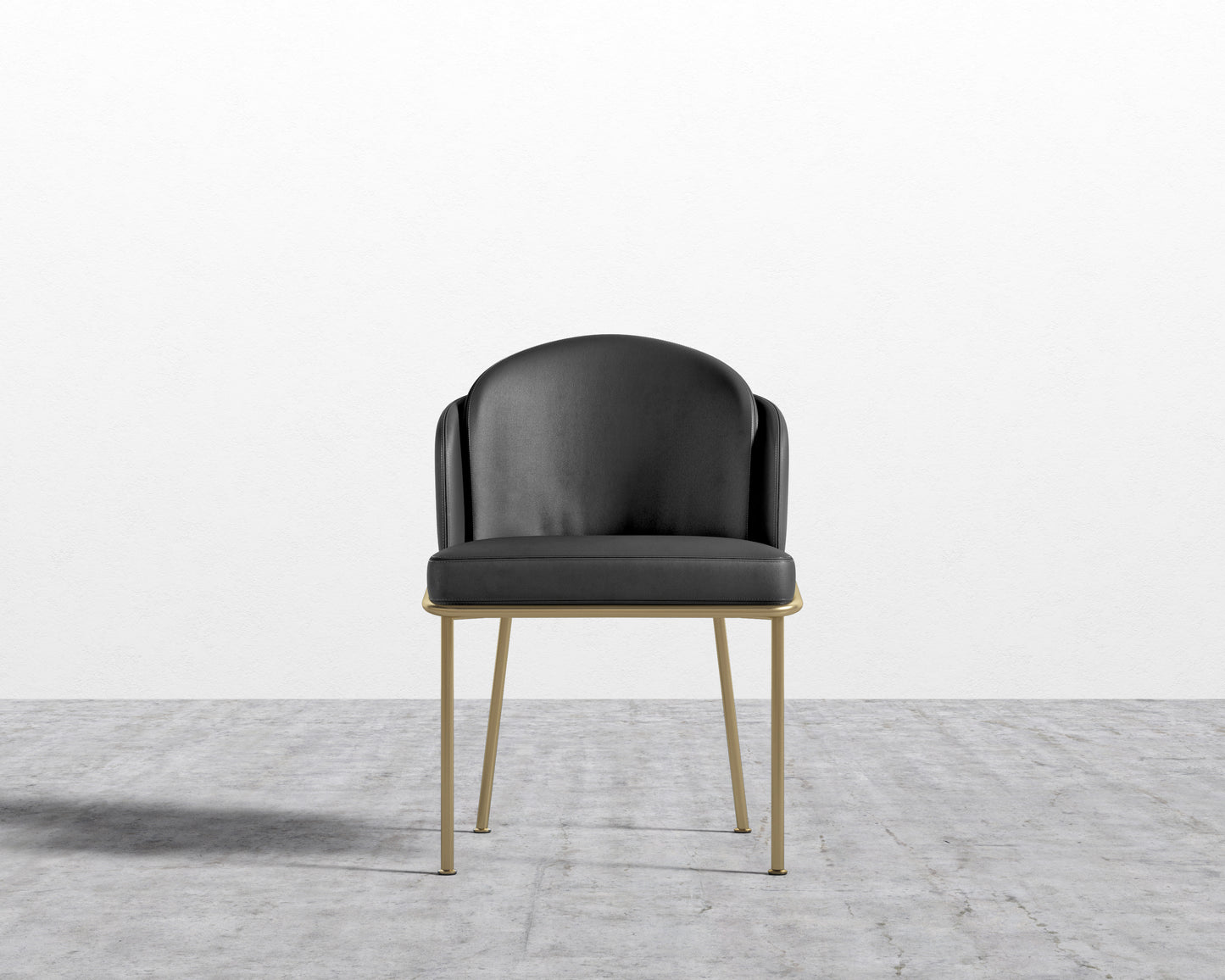 Angelo Dining Chair - Brass - Trento Jet Black
