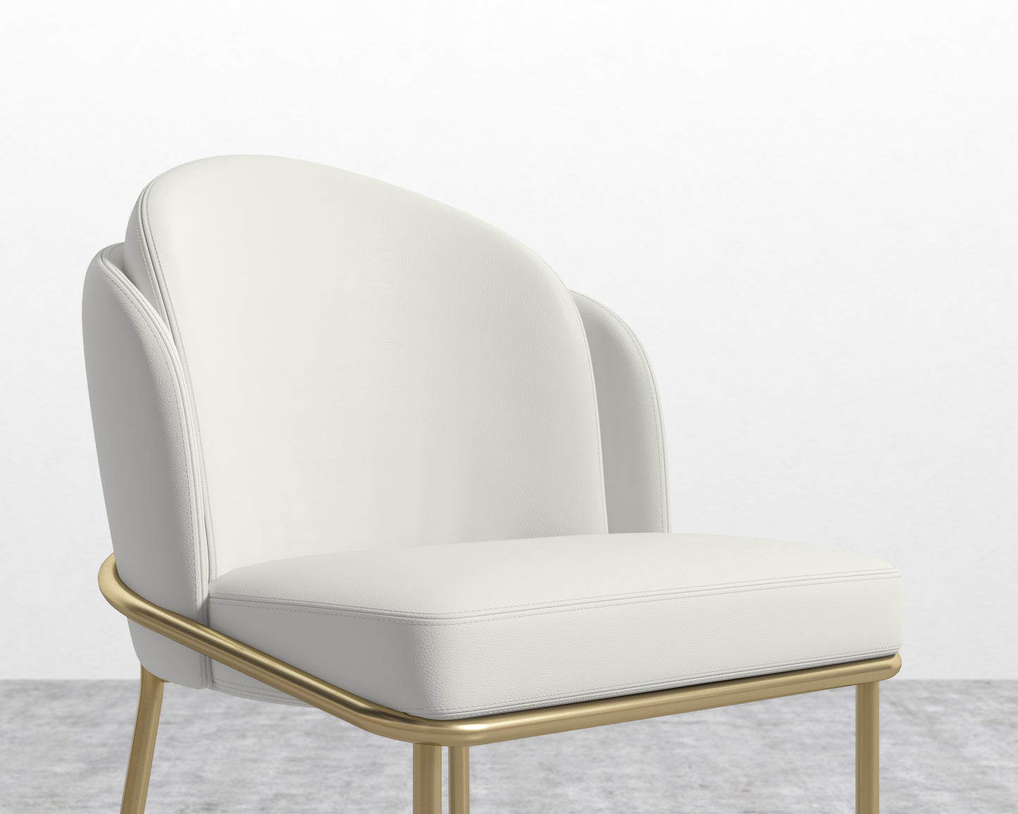 Angelo Chair - Trento Eggshell - Brass