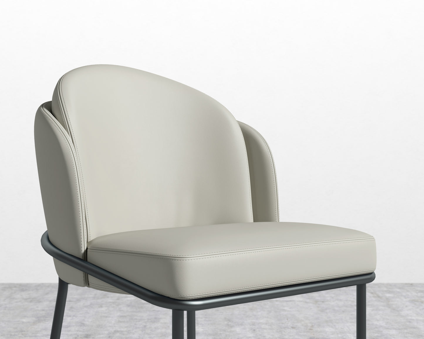 Angelo Chair - Trento Taupe - Black Frame