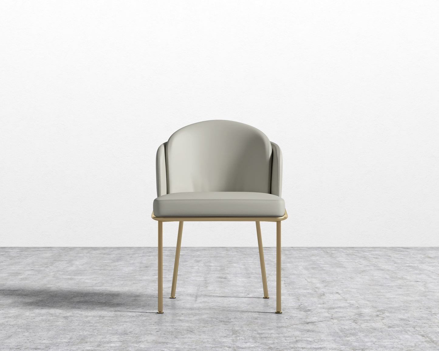 Angelo Chair - Trento Taupe - Brass Frame