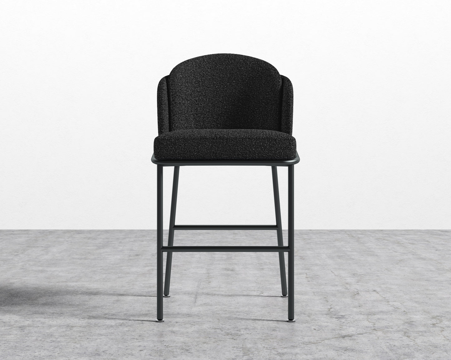 Angelo Counter Stool - Chatou Boucle - Caviar - Black