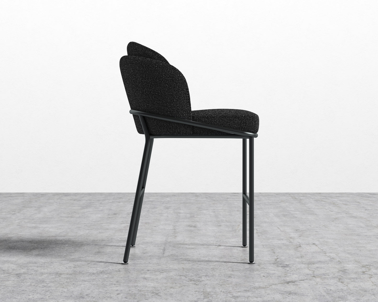 Angelo Counter Stool - Chatou Boucle - Caviar - Black