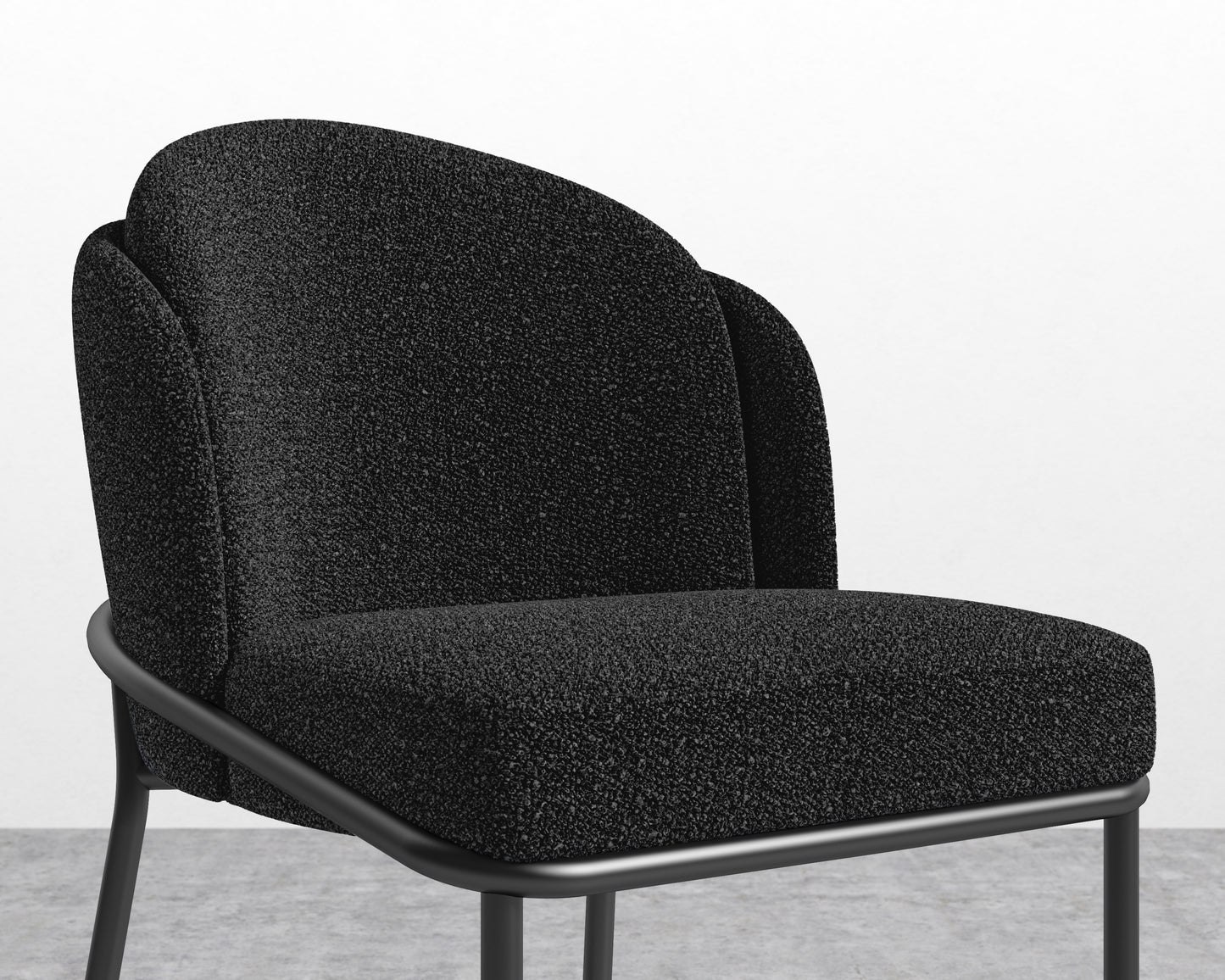 Angelo Counter Stool - Chatou Boucle - Caviar - Black