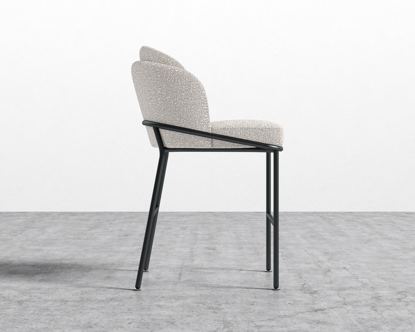 Angelo Counter Stool - Chatou Boucle -Pearl - Black
