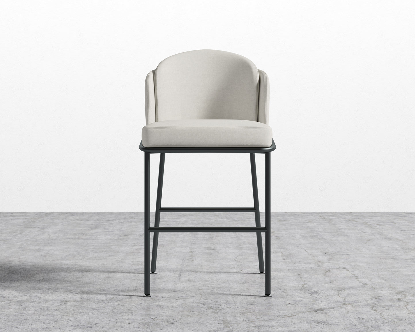 Angelo Counter Stool - Modern Felt - Alesund - Black