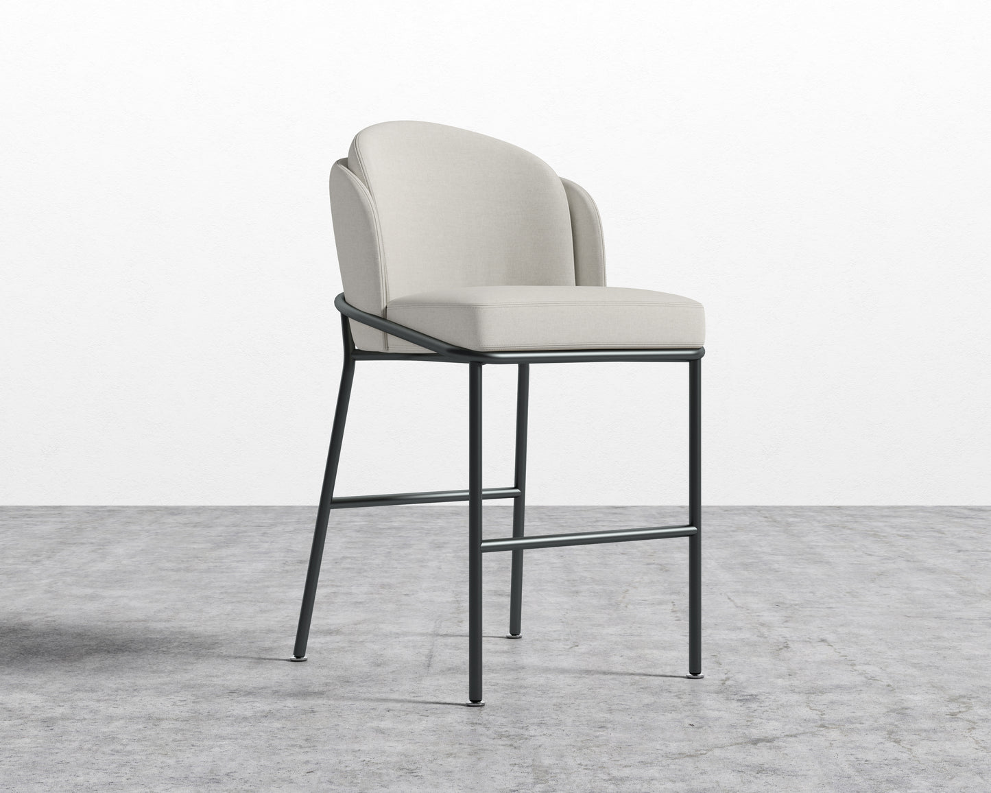 Angelo Counter Stool - Modern Felt - Alesund - Black