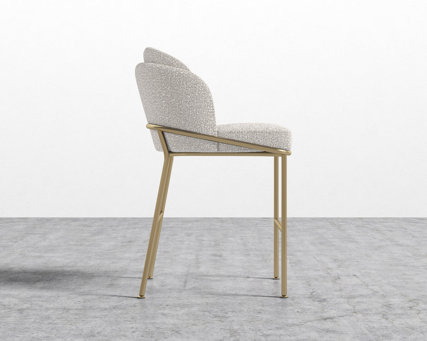 Angelo Counter Stool - Chatou Boucle -Pearl - Brass