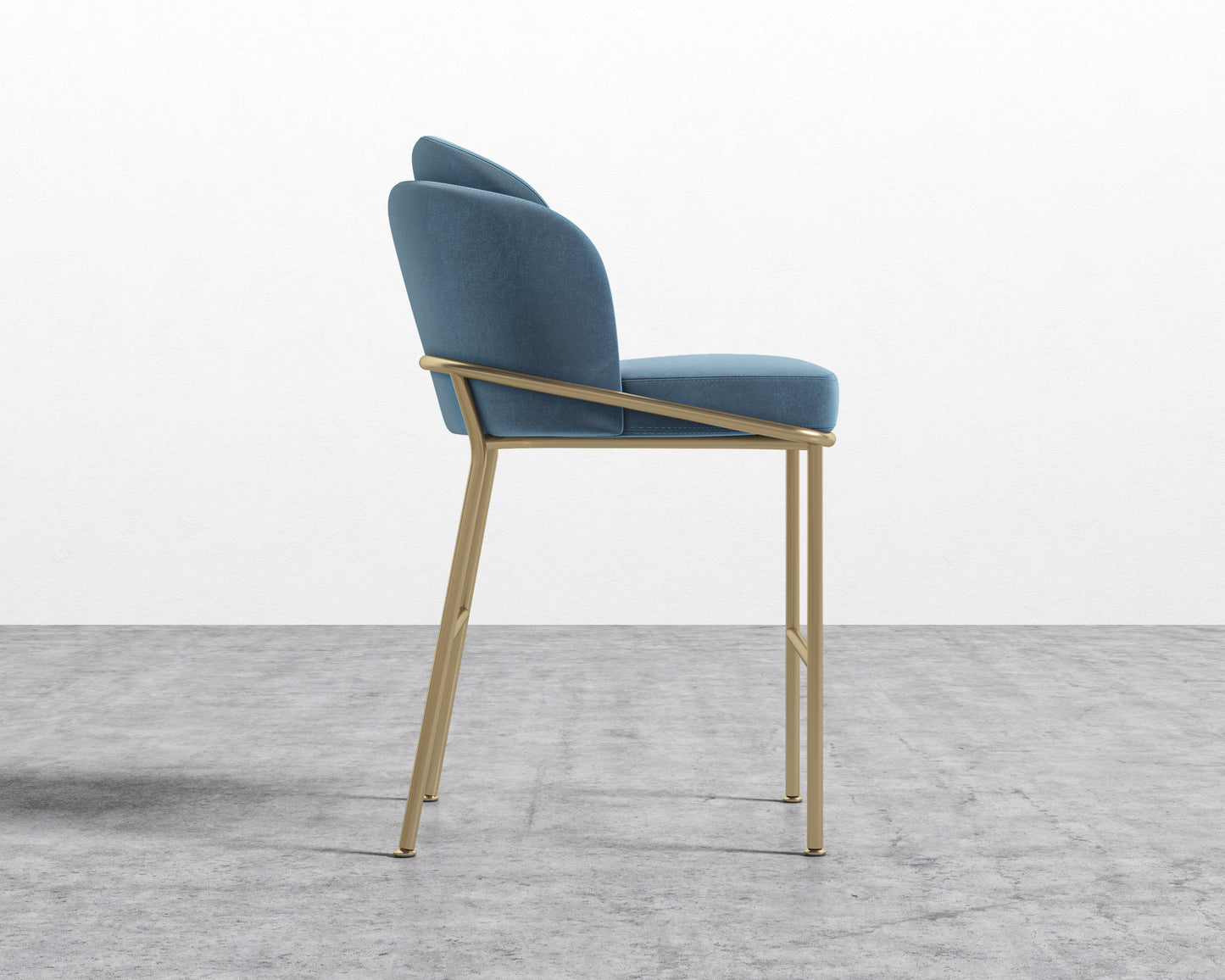 Angelo Counter Stool - Plush Velvet - Solstice - Brass