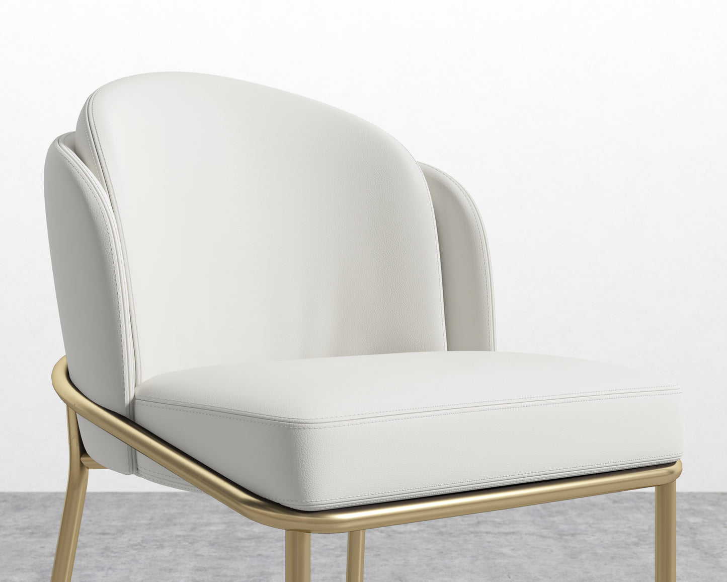 Angelo Counter Stool - Trento Eggshell - Brass