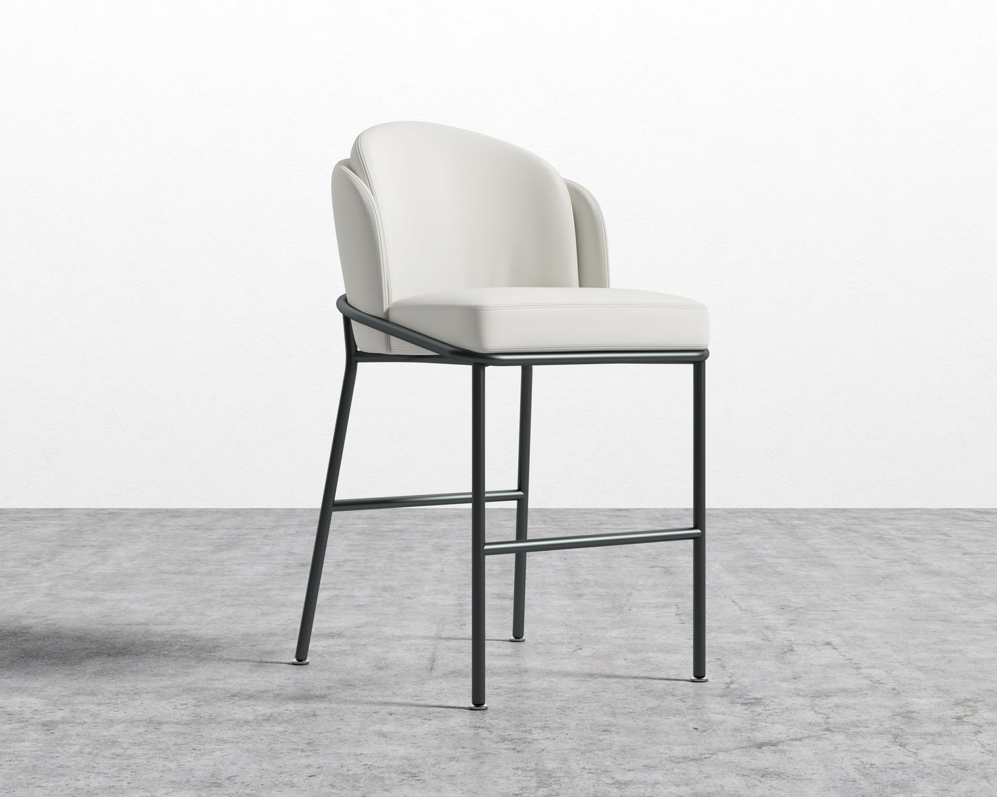 Angelo Counter Stool - Trento Eggshell - Black