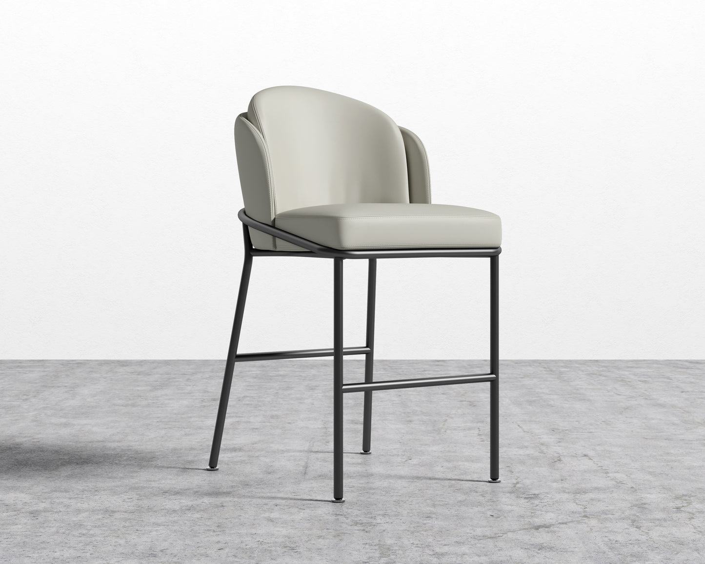 Angelo Counter Stool - Trento Taupe - Black