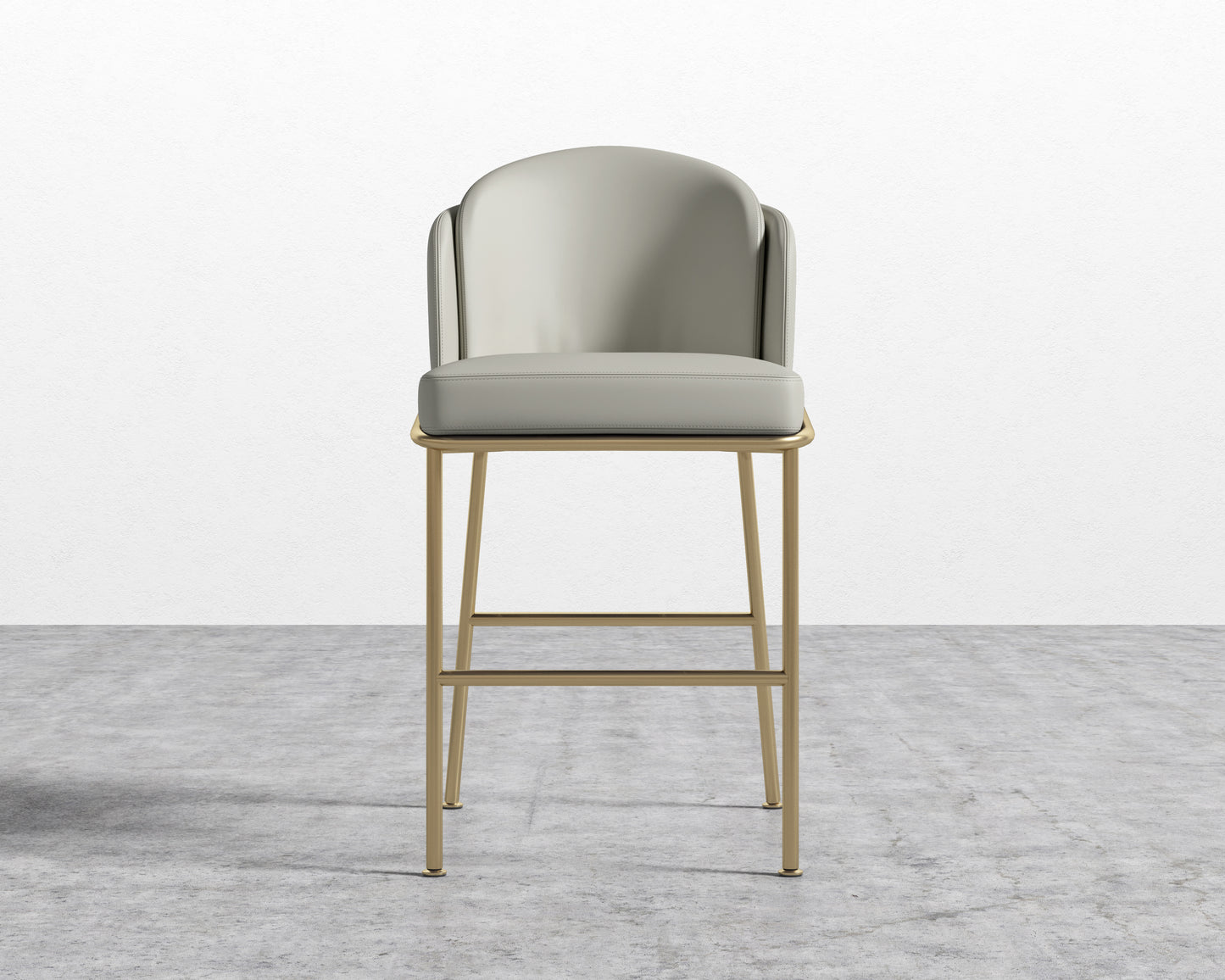 Angelo Counter Stool - Trento Taupe - Brass