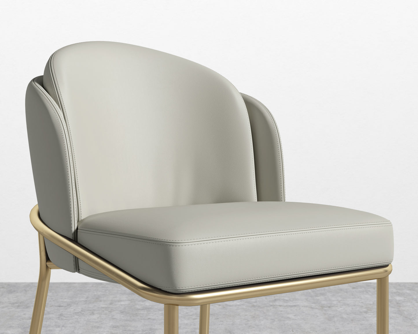Angelo Counter Stool - Trento Taupe - Brass