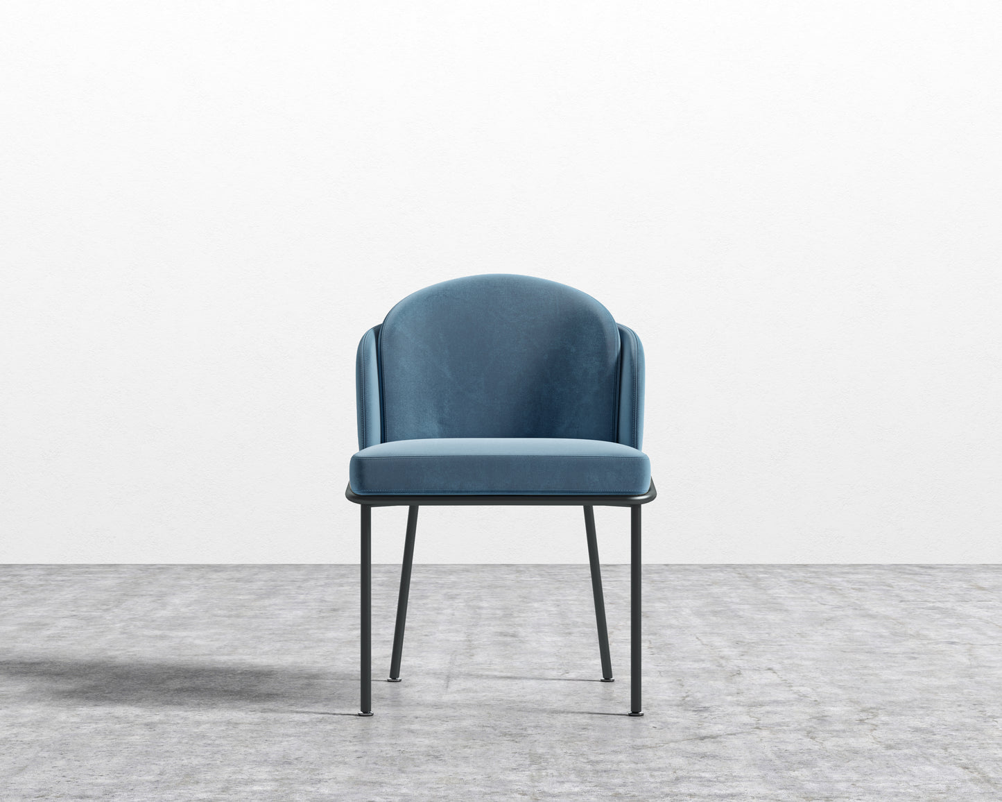 Angelo Dining Chair - Black - Plush Velvet - Solstice