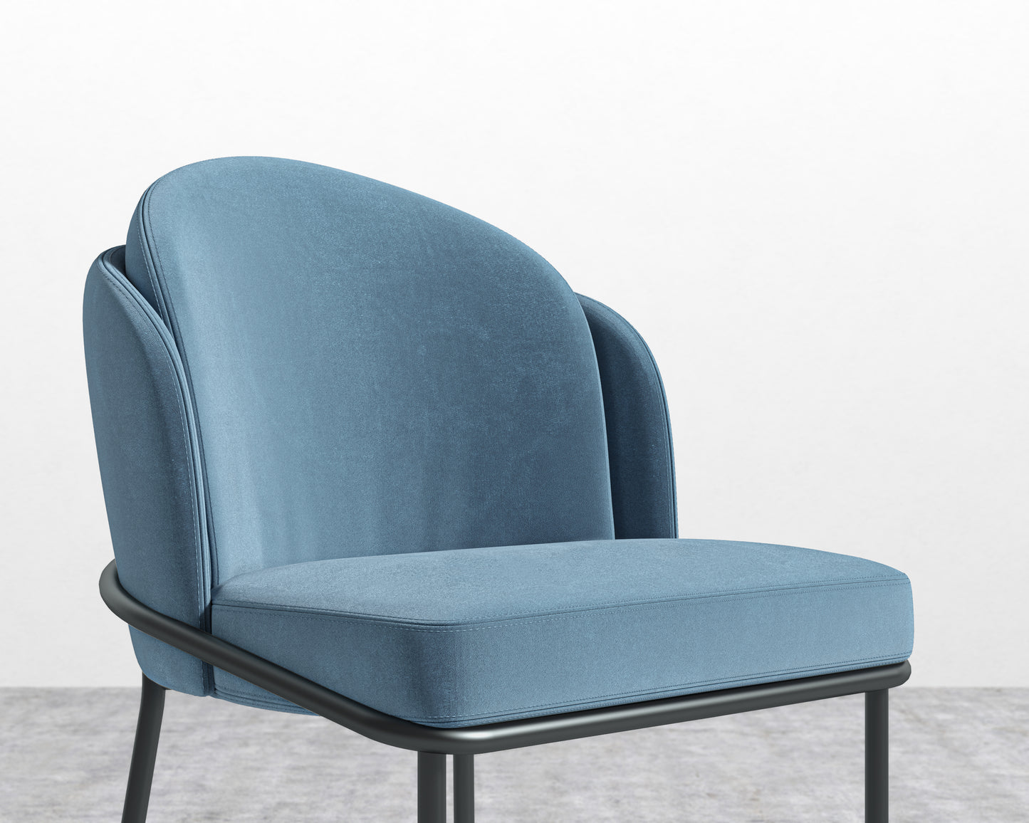 Angelo Dining Chair - Black - Plush Velvet - Solstice