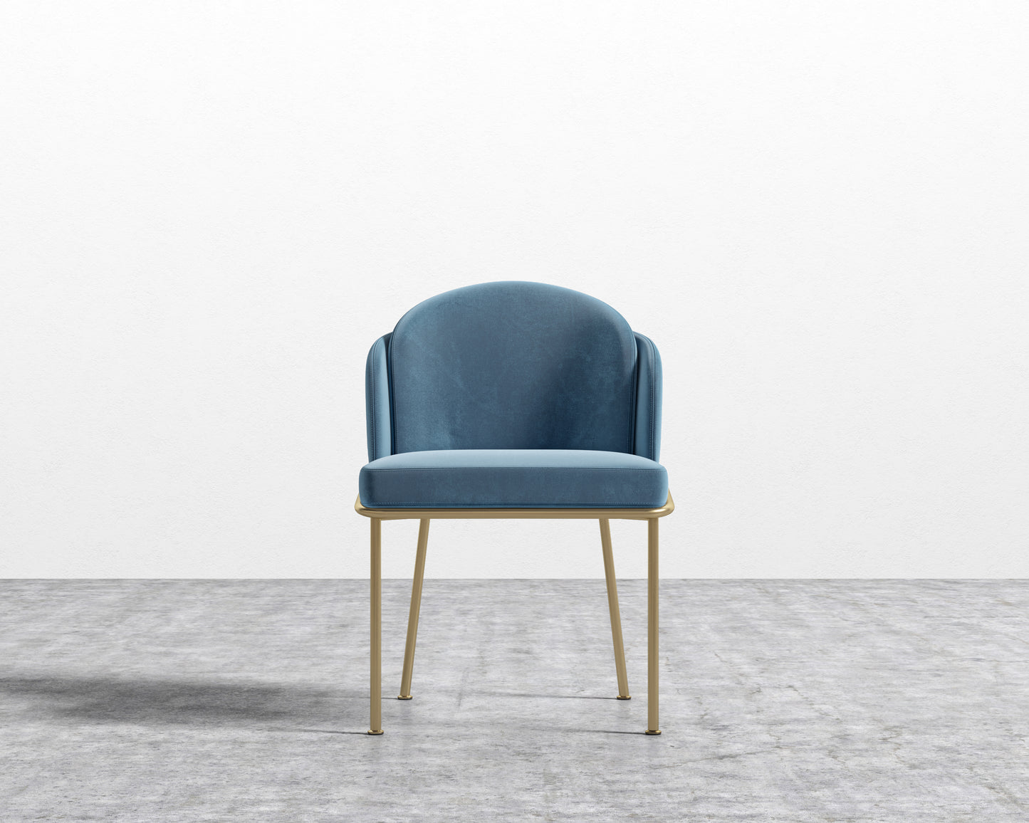 Angelo Dining Chair - Brass - Plush Velvet - Solstice