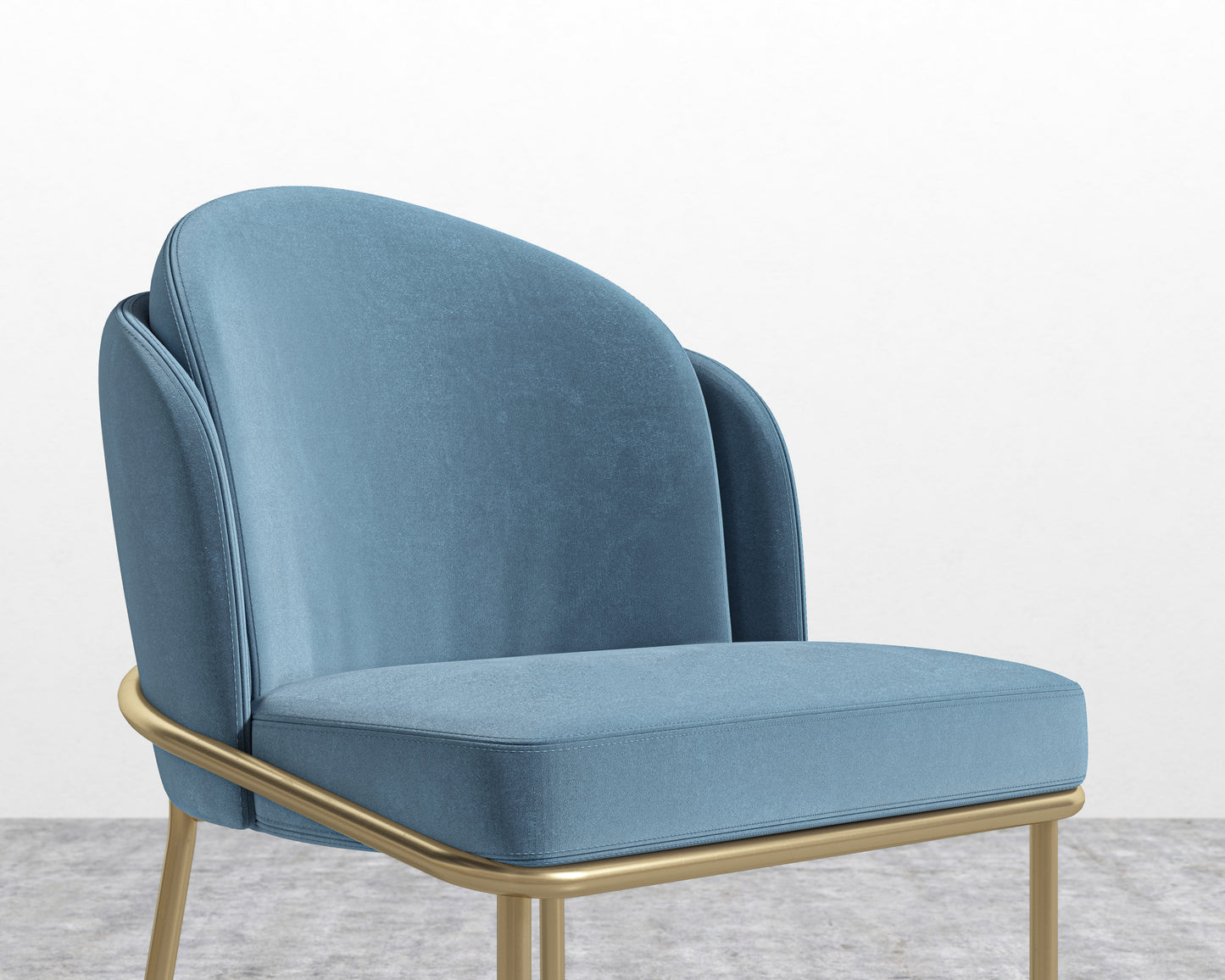 Angelo Dining Chair - Brass - Plush Velvet - Solstice