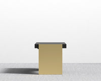 Arlo Desk - Brushed Brass - Black Oak