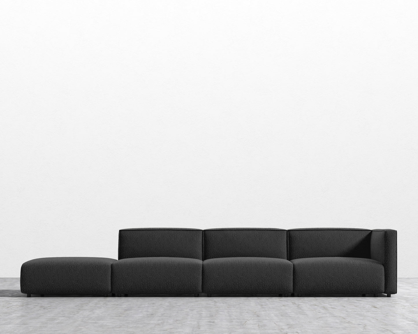 Arya Modular Sofa Open End LHF - Chatou Boucle - Caviar