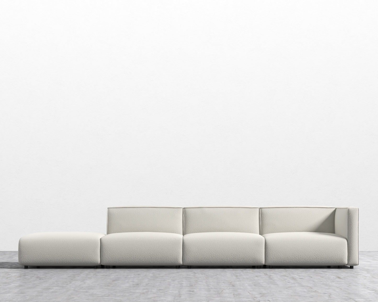 Arya Modular Sofa Open End LHF - Chatou Boucle - Pearl
