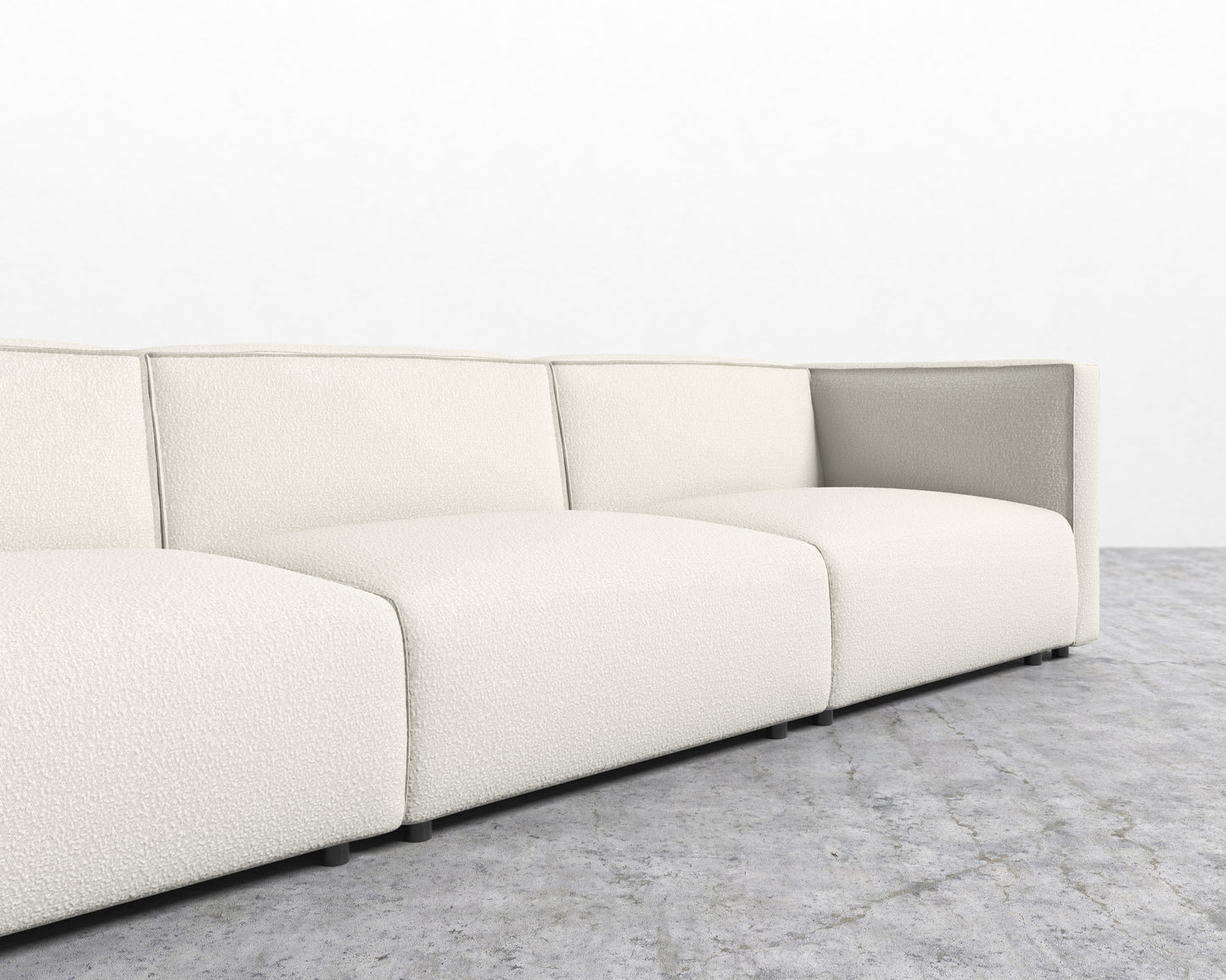 Arya Modular Sofa Open End LHF - Chatou Boucle - Pearl