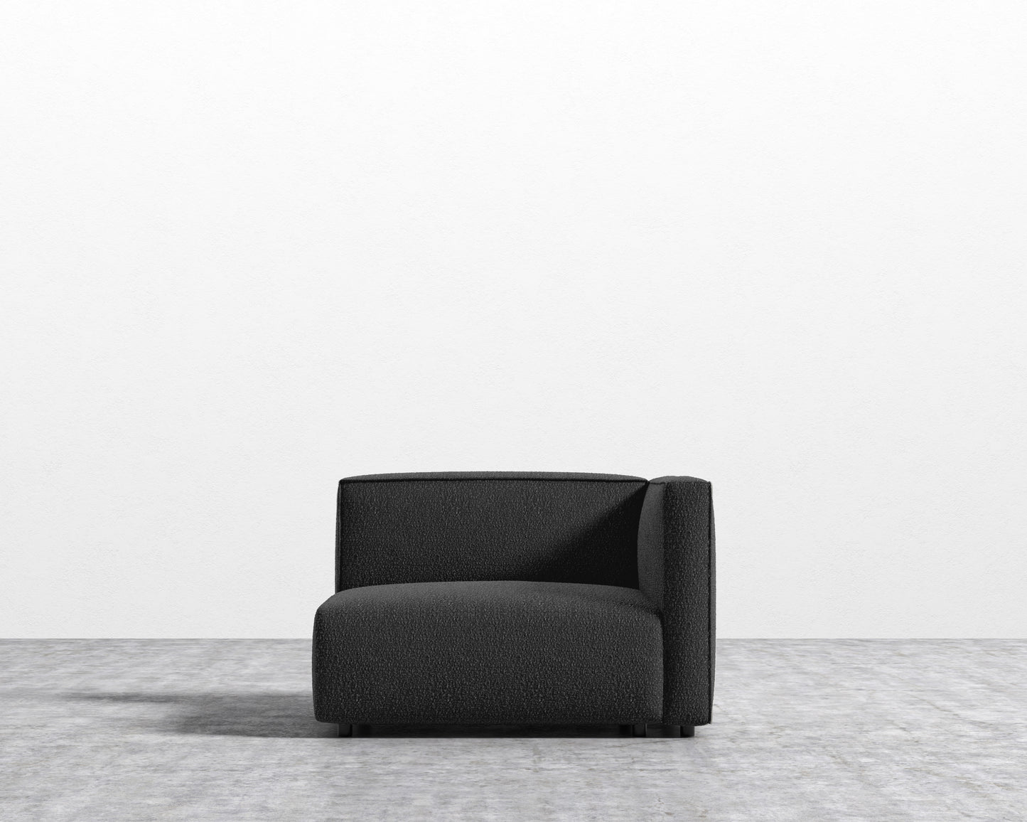 Arya Right Arm Corner - Chatou Boucle - Caviar