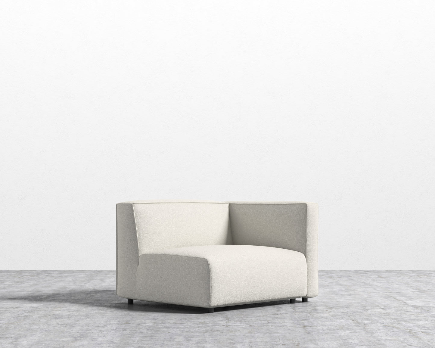 Arya Right Arm Corner - Chatou Boucle - Pearl