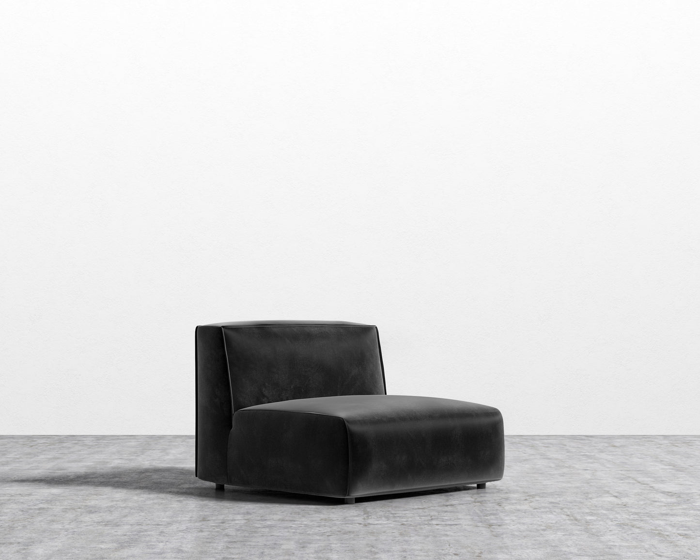 Arya Armless - Plush Velvet - Black 2022