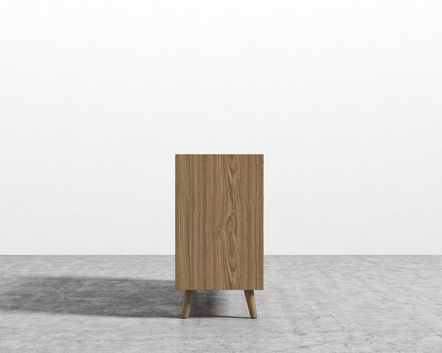 Asher Wide Dresser - Brushed Brass Handle - Ash