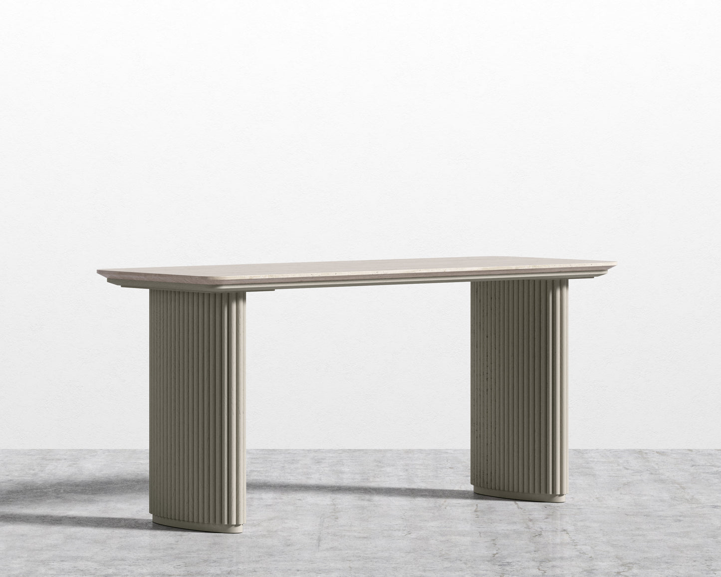 Athena Desk 63 - Alabaster - Travertine