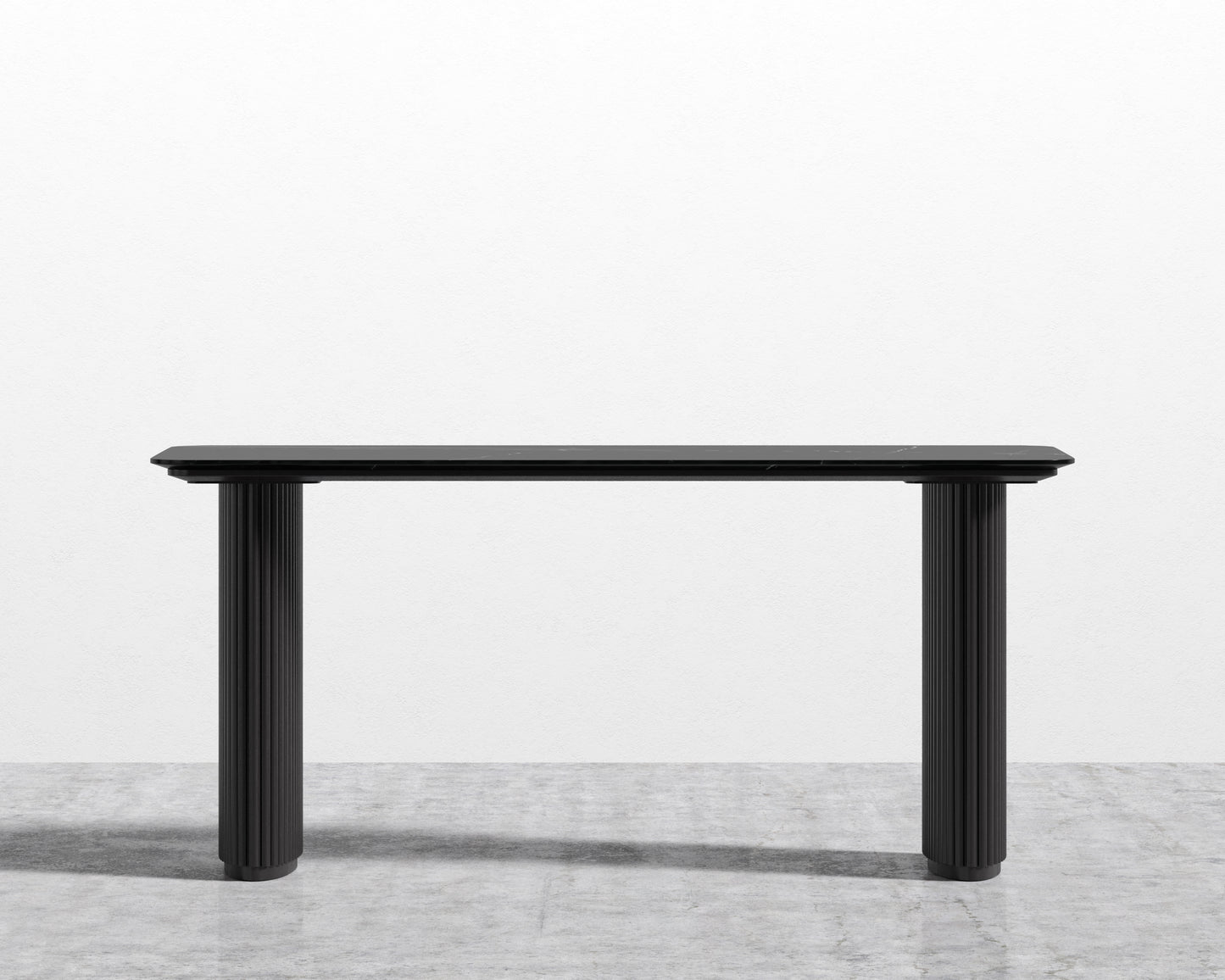 Athena Desk 63 - Black Oak - Black Marble