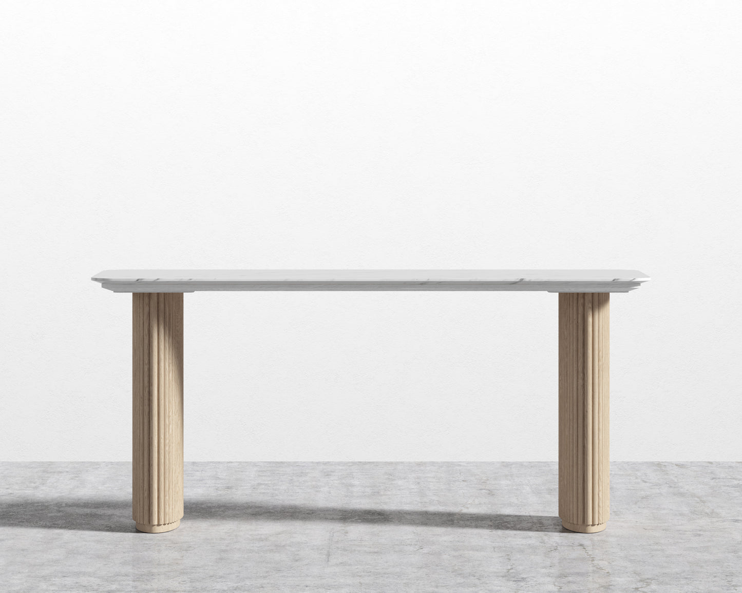 Athena Table - White Oak/White Marble - 63"