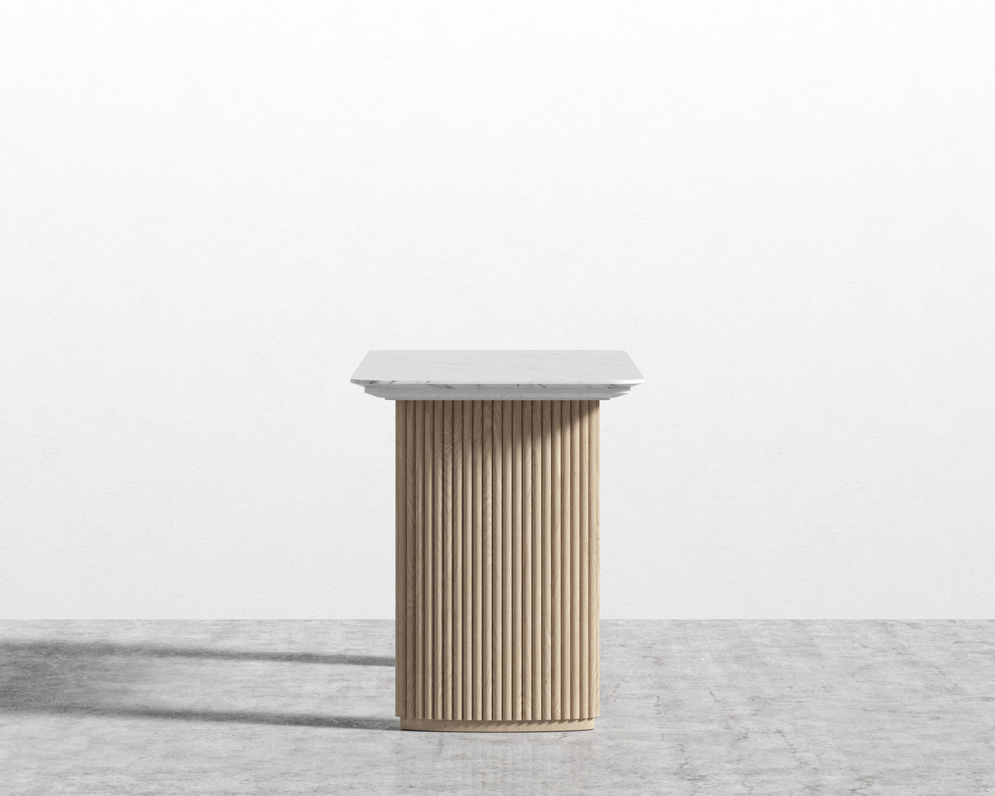 Athena Table - White Oak/White Marble - 63"