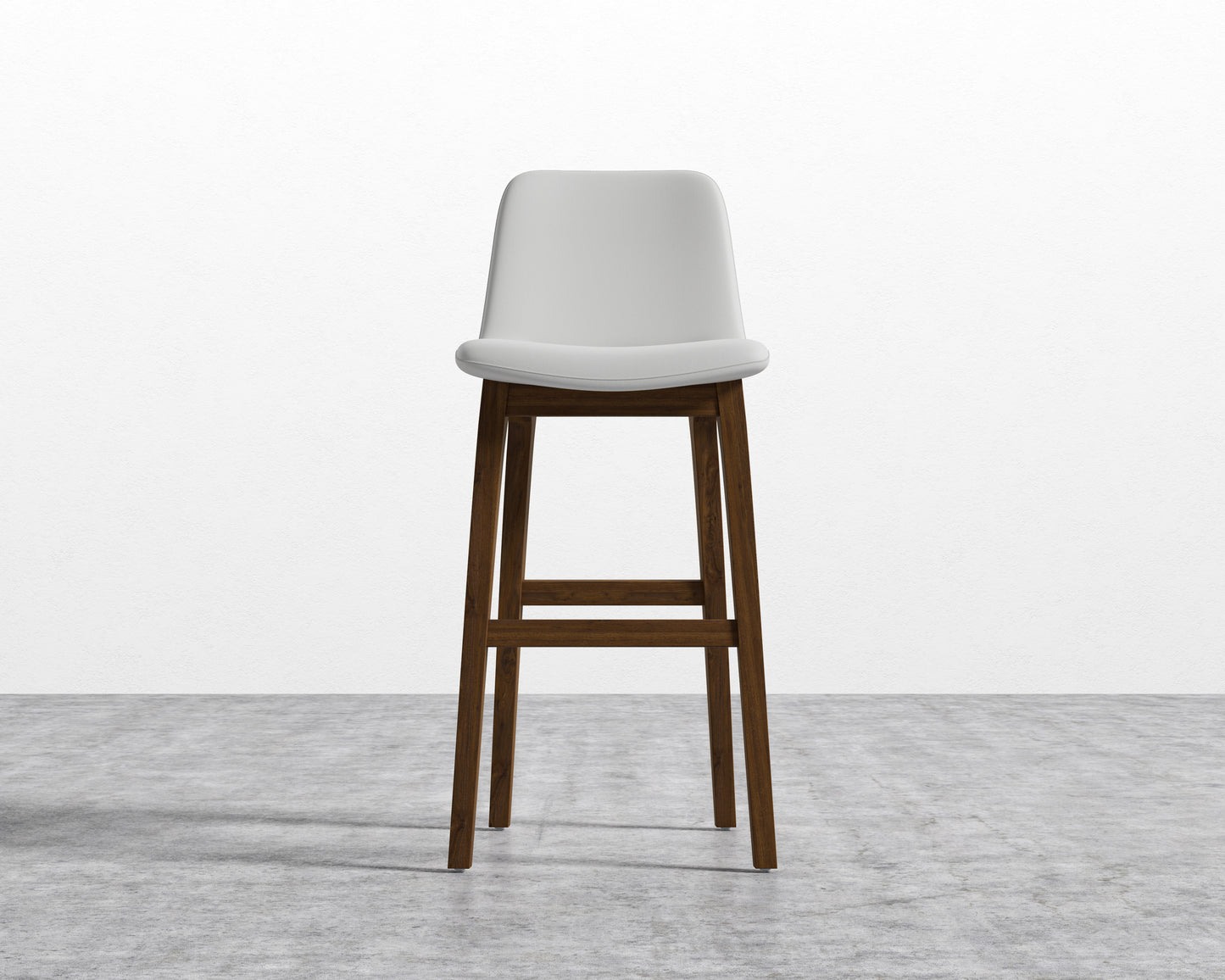 Aubrey Barstool - Trento Eggshell - Walnut Stain