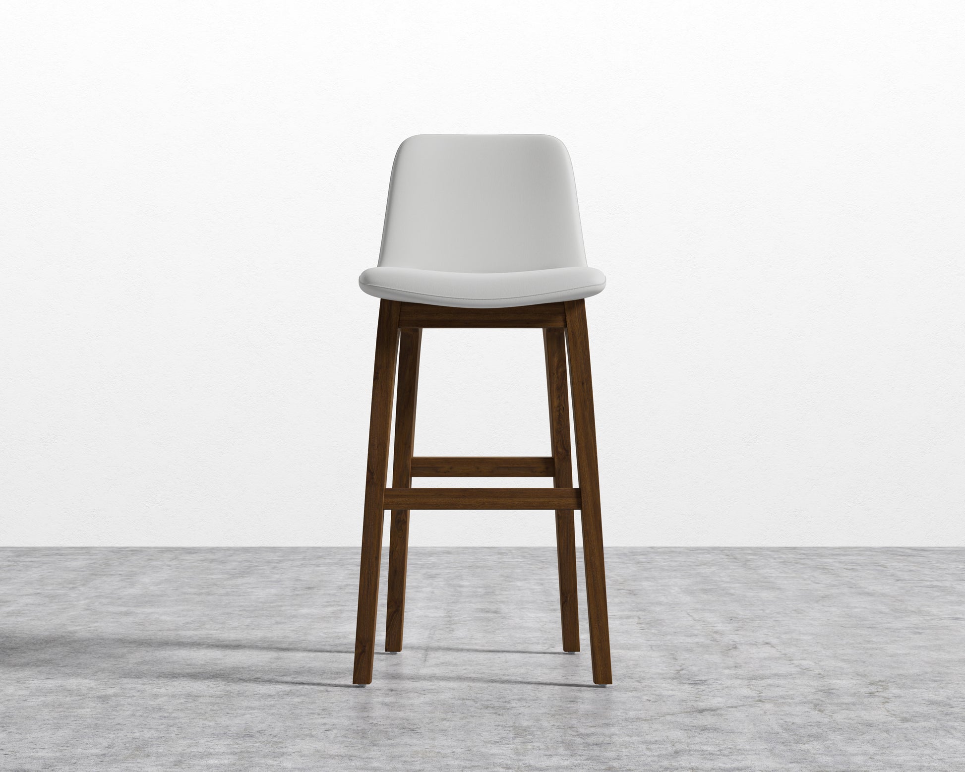 Aubrey Barstool - Trento Eggshell - Walnut Stain