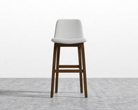 Aubrey Barstool - Trento Eggshell - Walnut Stain