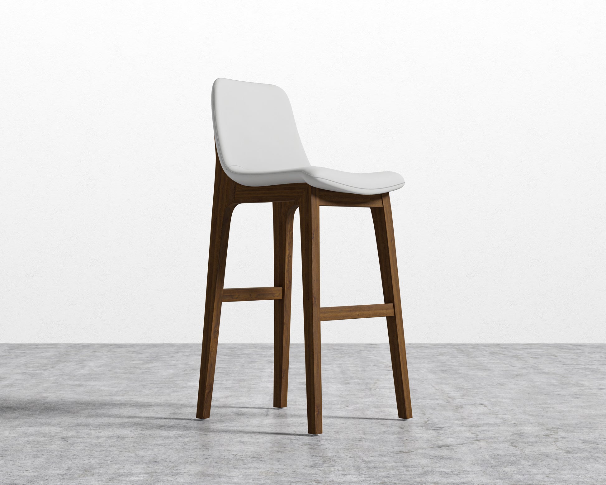 Aubrey Barstool - Trento Eggshell - Walnut Stain