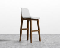 Aubrey Barstool - Trento Eggshell - Walnut Stain