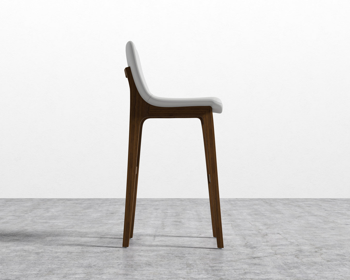 Aubrey Barstool - Trento Eggshell - Walnut Stain