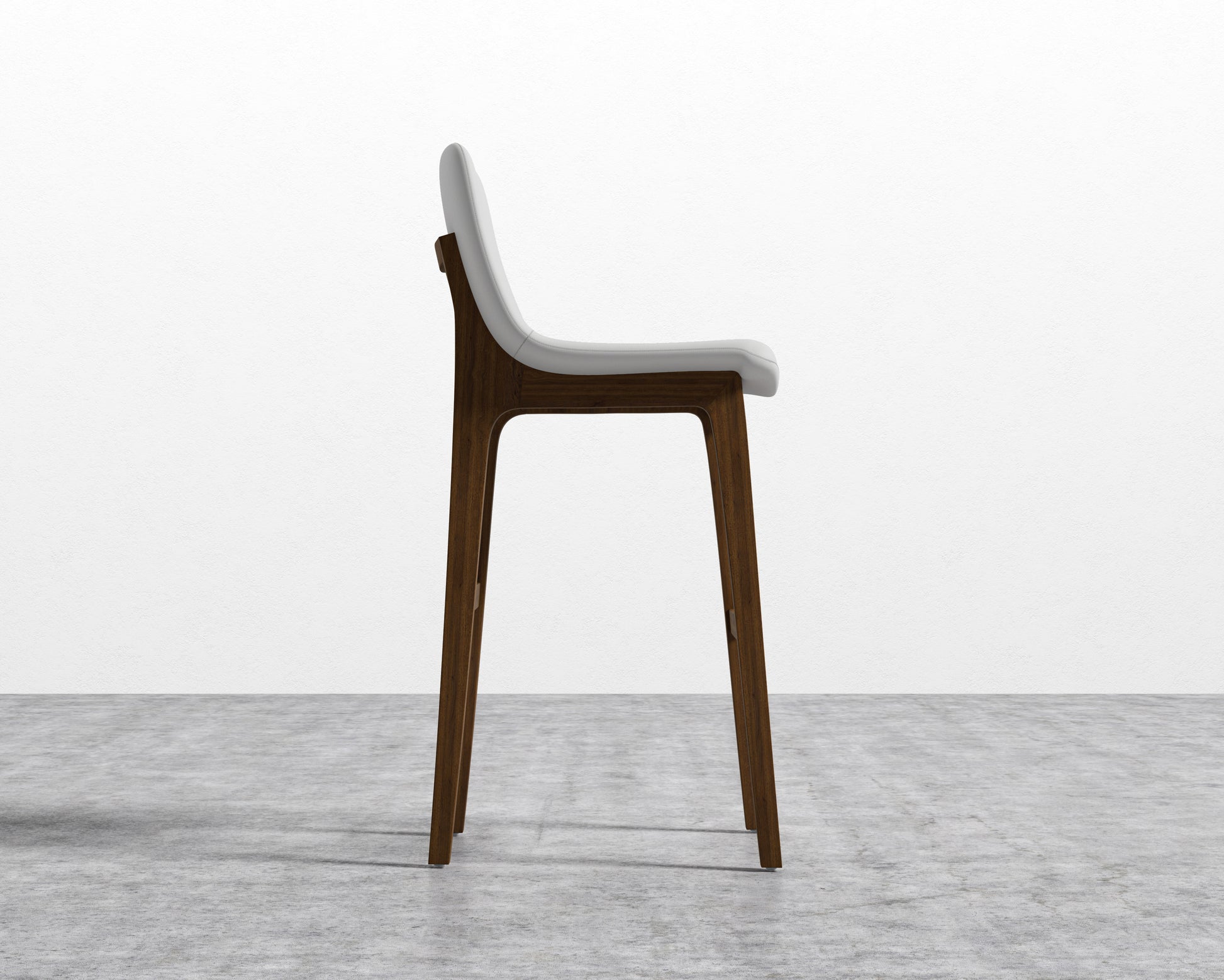 Aubrey Barstool - Trento Eggshell - Walnut Stain