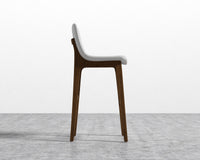 Aubrey Barstool - Trento Eggshell - Walnut Stain