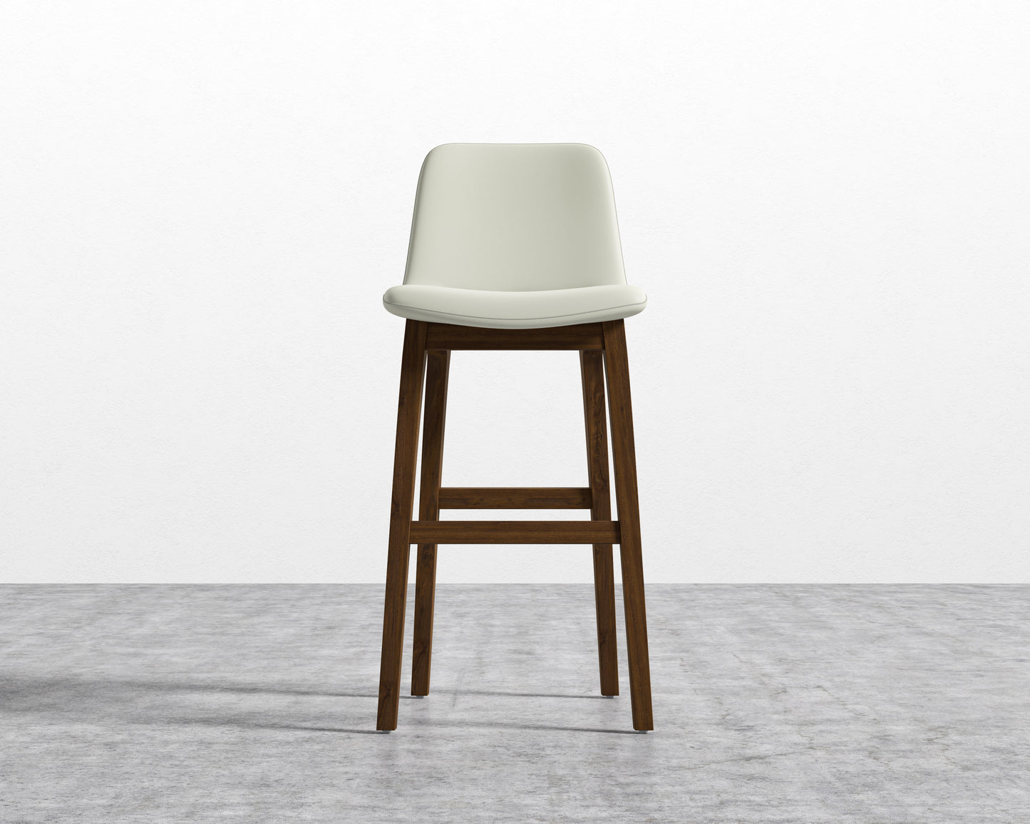 Aubrey Barstool - Monaco Cream - Walnut Stain