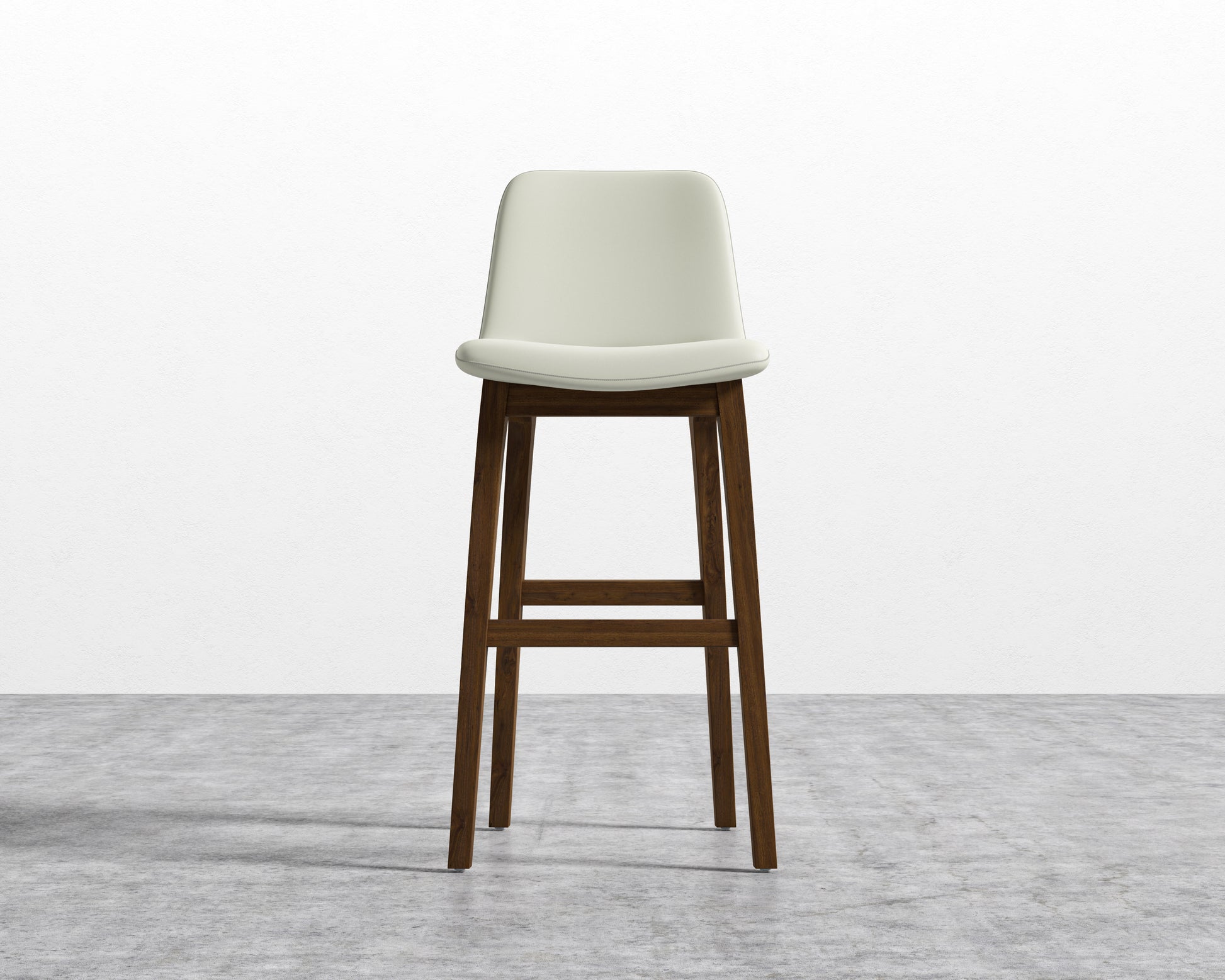 Aubrey Barstool - Monaco Cream - Walnut Stain