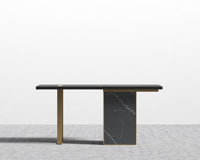 Augustus Desk - 63in - Black Top - Black Pietra Ceramic