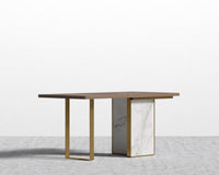 Augustus Desk - 63in - Walnut Top - White Calacatta Ceramic